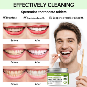 Comprimés de <span class=keywords><strong>dentifrice</strong></span> à base de thym, soin buccal naturel, anti-inflammatoire, 62 comprimés, avec logo personnalisé - Product Image 3