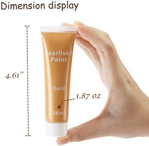 Juego de pintura acrílica de tubos de 18 colores con color neón y brillo, ideal para lienzo, tela, manualidades - Product Image 3