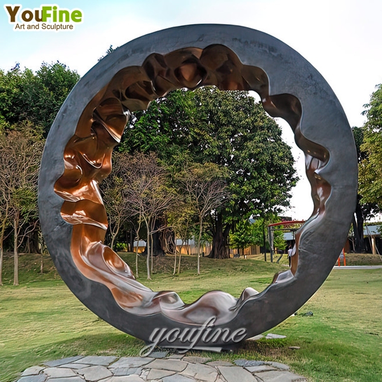 Large Scale Outdoor Bronze Abstract Moon