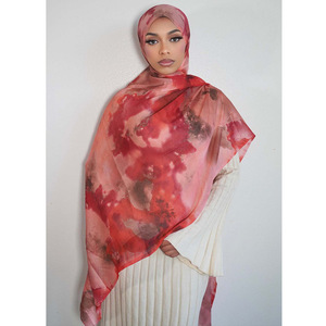 Sciarpa Lunga 180 cm con Stampa Simulazione Transfrontaliera, Foulard da Donna in Seta di Alta Qualità, Velo Leggero e Confortevole alla Moda - Product Image 4