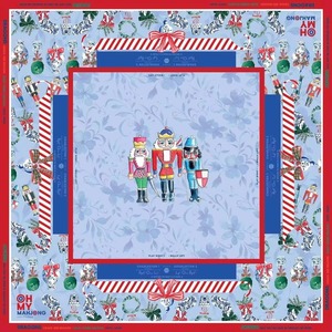 Tapis de Mahjong américain antidérapant avec marqueurs de direction de <span class=keywords><strong>jeu</strong></span>, motif cabane de neige et pin d'hiver - Product Image 5