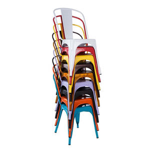 Wholesale <b>Cheap</b> Price Vintage Household Stackable Powder Coating Metal Iron Bistro <b>Dining</b> <b>Chairs</b> - Product Image 2