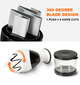 Picador Manual de Verduras para Cocina, Triturador de Alimentos, Cortador de Ajo y Cebolla, Picador Manual de Alimentos con Cuchillas de Acero Inoxidable - Product Image 5