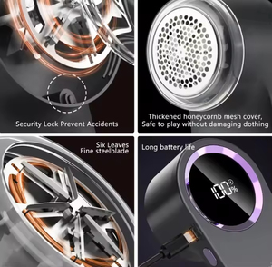 Removedor de Pelusas Portátil para el Hogar con Pantalla Digital, Acero Inoxidable, 3 Modos, Máquina Depiladora de Ropa - Product Image 4