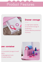 Maquillage Meubles Play Set pour Enfant Coiffeuse Rose Coiffeuse avec Tabouret et Miroir Ensemble pour les Filles enfants coiffeuse