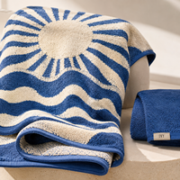 Custom 100% Cotton Beach Towels Wholesale Jacquard Terry Towel with Personalized Design and Logo