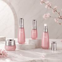 Ensemble de flacons en verre multi-tailles pour emballages cosmétiques, pots à crème 60g 40ml 100ml 120ml, emballages pour soins de la peau, pompe pulvérisateur, couleurs personnalisées