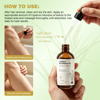 Minyak Esensial Penghilang Rambut Cyperus Rotundus Label Pribadi, Minyak Cyperus Rotundus untuk Menghaluskan Kulit dan Menghilangkan Rambut