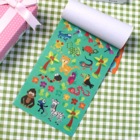Livre d'autocollants animaux de la jungle à coller soi-même, plus de 200 pièces, autocollants mignons sur le thème de la faune pour enfants, fournitures de bricolage et de scrapbooking