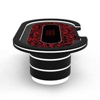 Table de poker Texas Holden de luxe YH à 10 places, éclairage LED standard de casino, table de jeu en bois massif avec armoire