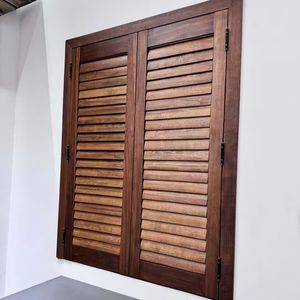 Porte de cuisine à volets de style antique, porte en <span class=keywords><strong>bois</strong></span> massif à lattes, porte coulissante à lattes pour armoire - Product Image 2