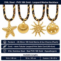 Collier chaîne corde motif léopard en acier inoxydable plaqué or 18 carats, hypoallergénique, non ternissant, prêt à expédier en gros