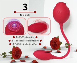 App-Steuerung Mini Sexy Rose Interner Vibrator Spielzeug Saugen <span class=keywords><strong>Dildo</strong></span> mit vibrierenden Funktionen für Frauen - Product Image 5