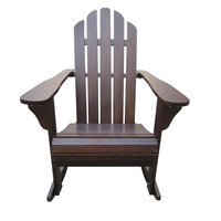 Chaise Adirondack à bascule en bois de sapin massif, design classique, optimisation de l'espace, non pliable, portable, empilable, pour balcon, terrasse