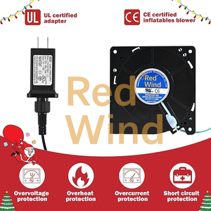 Ventilateur soufflant électrique 12V en plastique DC Red Wind – Meilleur prix – Remplacement pour costume gonflable d'Halloween – OEM personnalisable - Product Image 3