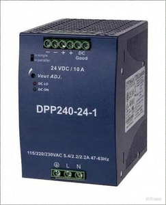 Fuente de Alimentación para Riel DIN DPP240-24-1, 24VDC 10A, Fuente de Alimentación Conmutada Industrial AC-DC, Entrada 115/220/230VAC - Product Image 1