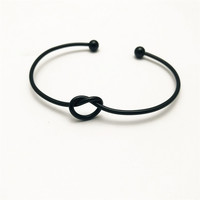 Nouveau design tendance, bracelet minimaliste en acier inoxydable plaqué or 14 carats, couleur dorée, style rétro simple, cadeau