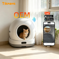 Caja de arena para gatos automática OEM 72L con cámara Control de aplicación Tuya caja de arena para gatos inteligente caja de arena de autolimpieza con eliminación de olores