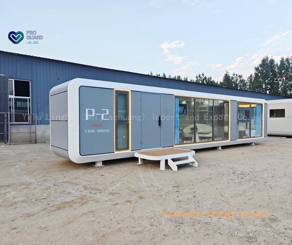 Luxurious 12m Prefabricated Steel Structure Pod-Shaped Apple Cabin Kit Movable Houses for Office Living Room Bedroom - Image 6