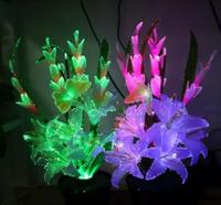 Fleur en soie à fibres optiques LED colorées artificielles fabriquée en Chine