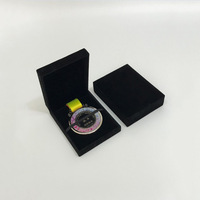 Boîte de présentation en velours pour collection de médailles, boîte de rangement pour médailles, vente en gros personnalisée