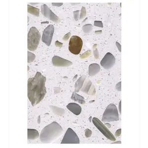 Deedgreat หินขัดพื้นสีขาววางหินขัดพื้นห้องน้ำกระเบื้องหินขัดสีขาว