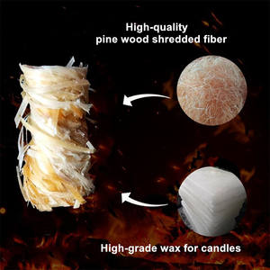 10 rouleaux de <span class=keywords><strong>bois</strong></span> de pin naturel pour allumer le feu, enduits de cire, <span class=keywords><strong>allumage</strong></span> rapide pour cheminée, barbecue, 20x50mm, vente en gros d'usine - Product Image 3