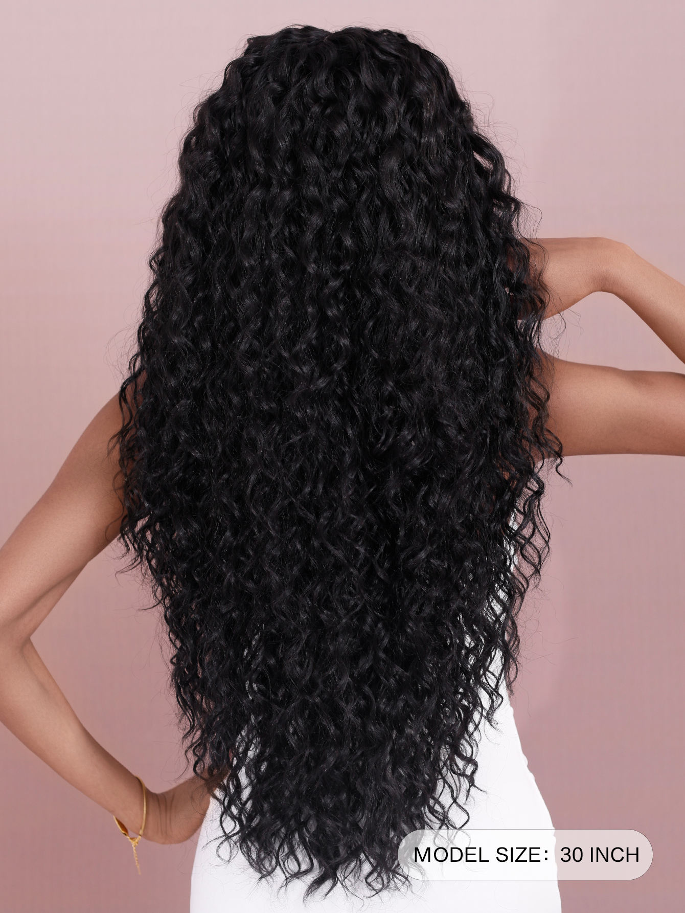 Black Lace Front Perucas Afro Curly Hair para Mulheres Negras Parte Média  Longa Água Ondulado Peruca Natural Preto Kanikaron Peruca de cabelo ..., image size:1340x1785