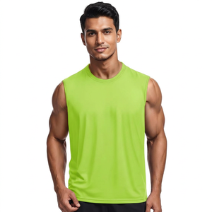 Débardeur en coton pour homme, grande taille, léger, tricoté, pour la salle de sport, entraînement, été, décontracté, sans manches, évacuation de l'humidité - Product Image 1