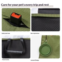 Coussin de voiture pour chien en tissu Oxford résistant à l'eau, aux taches et aux rayures, pour les voyages, niche portable pour chiens de petite, moyenne et grande taille