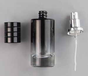 Cylinder <b>30ml</b> 50ml Gradient Black Crimp Neck Empty Glass <b>Perfume</b> Spray <b>Bottle</b> With Magnetic Cap - Product Image 3
