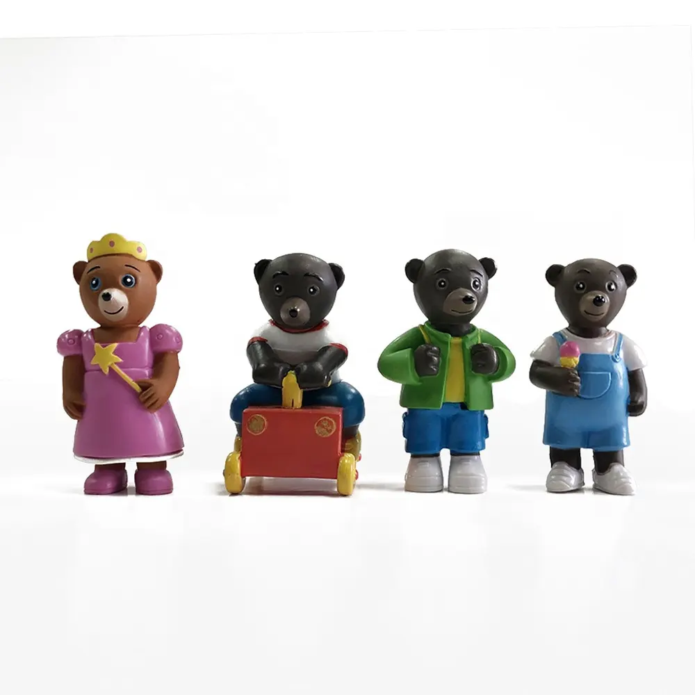 Dihua Custom Plastic Movie&TV Character Cartoon Action OEM Bear Figure Toy Anime 3D Figures
