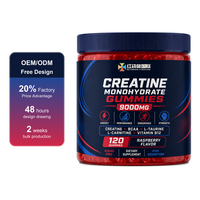 Gummies de Créatine Monohydrate Personnalisées OEM/ODM sous Marque Privée – 9000mg Framboise – Documentation de Qualité et Conformité Prises en Charge