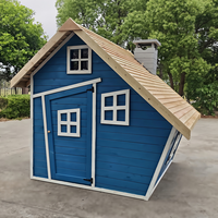 Maisonnette interactive en bois pour l'extérieur, modèles animatroniques, équipement de jardin et de parc pour tout-petits, fabrication en plastique, cour pour enfants