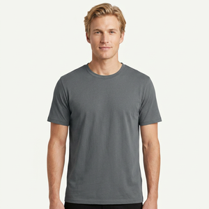 Camiseta Clásica OEM 100% Algodón para Hombre, Tacto Suave Premium, Tejido Ecológico de Secado Rápido y Transpirable, Color Sólido, 180g, Internacional - Product Image 1