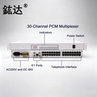 Multiplexeur E1 30 canaux Voix et Données (FXS/FXO/POTS) sur PCM 2E1 avec Interface E1 et Redondance 1+1