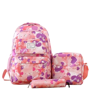 Conjunto de tres piezas Impreso Casual Mochilas escolares de PVC de gran capacidad Estándares de alta apariencia para niños Niñas Estudiantes Cómodo - Product Image 6
