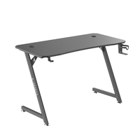 Bureau de jeu Walnutum, bureau d'ordinateur, bureau de jeu pour usage domestique, bureau en forme de Z