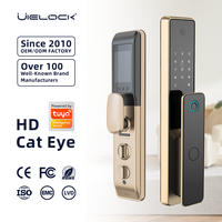 Cerradura Inteligente UIELOCK QA20 Tuya con Reconocimiento Facial 3D, Cámara, WiFi, Aplicación, Huella Dactilar y Desbloqueo Digital para Puertas de Aluminio/Acero