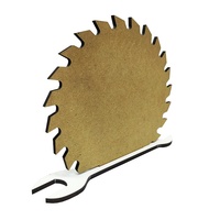 Fête des pères nouveauté cadeaux bricolage Logo personnalisé lames de scie Plaque de bureau Sublimation blanc scie roue clé cadre Photo