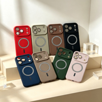 Coque de téléphone magnétique en silicone liquide douce pour la peau pour iPhone 17 Pro Max, protection antichoc