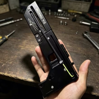 Lance-pierre semi-automatique V2 haute précision à double chargeur, cadre en alliage d'aluminium CNC, pliable, anti-stress, emballé pour le tir à la cible en extérieur