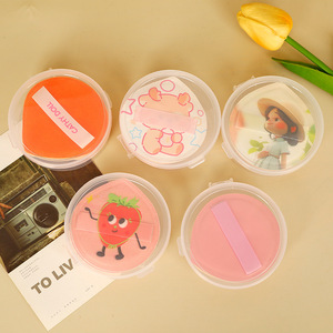 Éponge naturelle ronde Cathy Doll Teardrop Powder Puff pour fond de teint liquide et cushion - Product Image 3