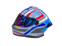 CL Nouveau casque de moto intégral pour adulte approuvé par la CCC Visière transparente Finition noire mate Ailerons remplaçables Coque ABS toutes saisons gratuite