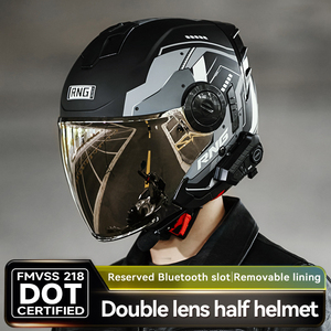 Casque de moto ABS 3/4 demi-visage, certificats DOT, modulaire, double visière, Casco De Motocicleta, accessoires de conduite de moto - Product Image 1