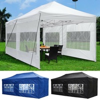 Tente pop-up personnalisée pour les salons professionnels, tente pliante rétractable de 3x6m avec parois latérales, sac de transport et sacs de poids