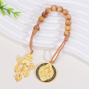 Rosarios Católicos Medalla de <span class=keywords><strong>San</strong></span> <span class=keywords><strong>Benito</strong></span> Crucifijo del Perdón Medallas Católicas de <span class=keywords><strong>San</strong></span> <span class=keywords><strong>Benito</strong></span> <span class=keywords><strong>con</strong></span> Cuentas de Madera Marrón Rosario de Bolsillo <span class=keywords><strong>Cruz</strong></span> para Hombre - Product Image 2