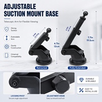 Support de téléphone portable 3 en 1 réglable, rotatif à 360 degrés, bras télescopique, fixation sur grille d'aération, robuste, sûr, support mains libres pour voiture