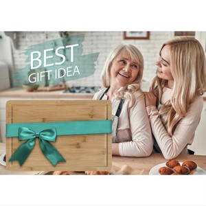 Tagliere Grande in Bambù per Formaggi, Salumi, Pizza e Pane - Perfetto Regalo per <span class=keywords><strong>la</strong></span> Festa della Mamma - Product Image 4