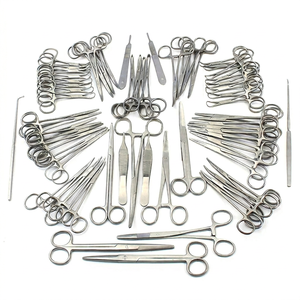 Juego de 126 Piezas de Instrumentos Quirúrgicos Veterinarios para Esterilización Canina y Felina, Reutilizables, de Acero Inoxidable, Clase I, con Certificación CE e ISO - Product Image 1